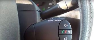 Joystick for steering column radio control