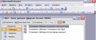 Modes of working with MS Access objects Main objects ms access purpose