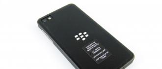 Smartphone BlackBerry Z10: specifications, description, reviews